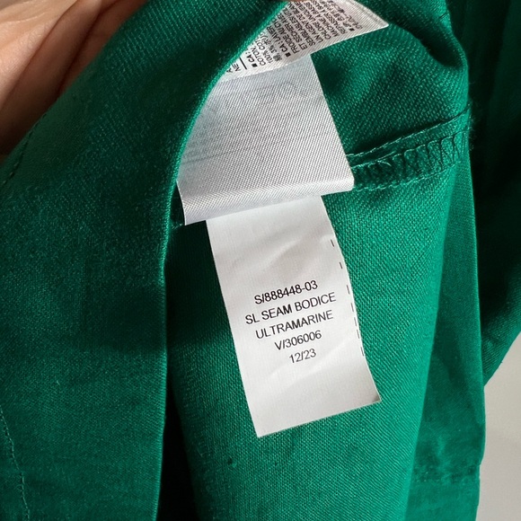 NWT BANANA REPUBLIC Linen Blend Kelly Green Maxi Dress Womens 2 - Picture 7 of 8